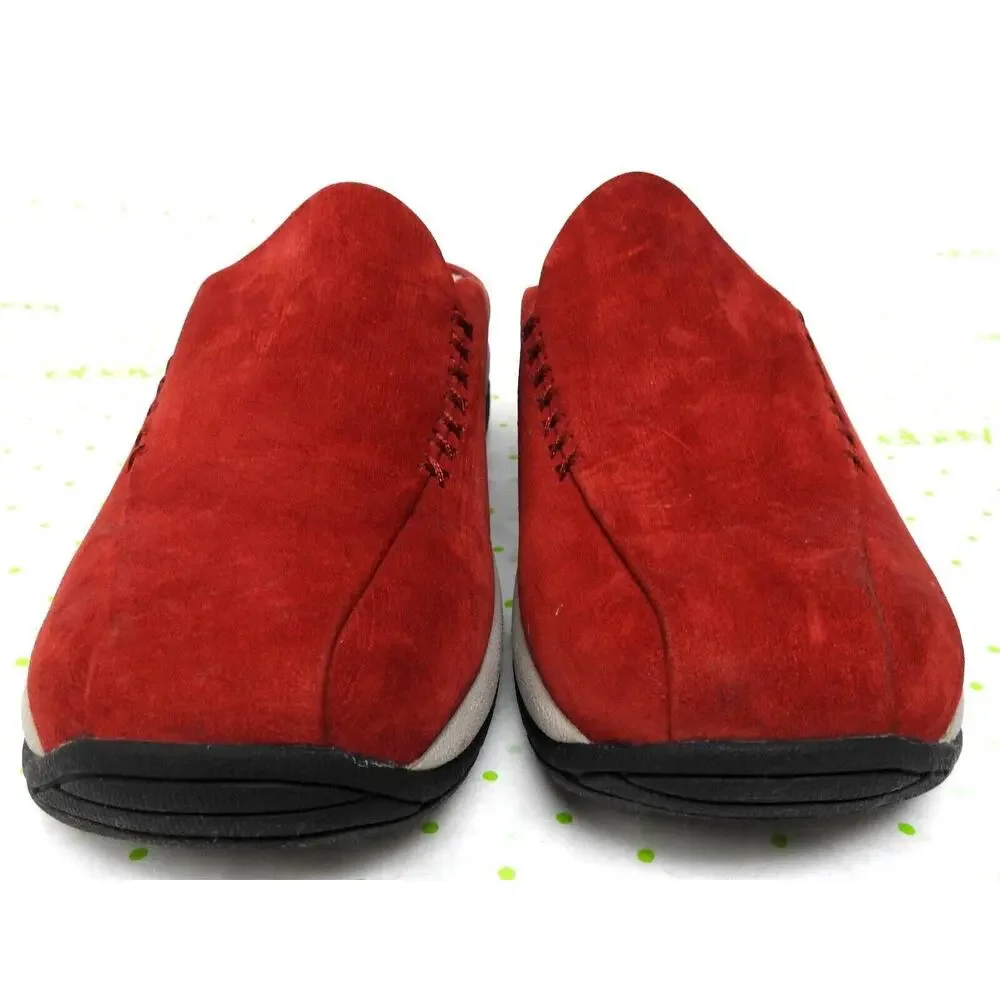 Merrell women's size 6.5 red ember suede slip on sneakers shoes comfort